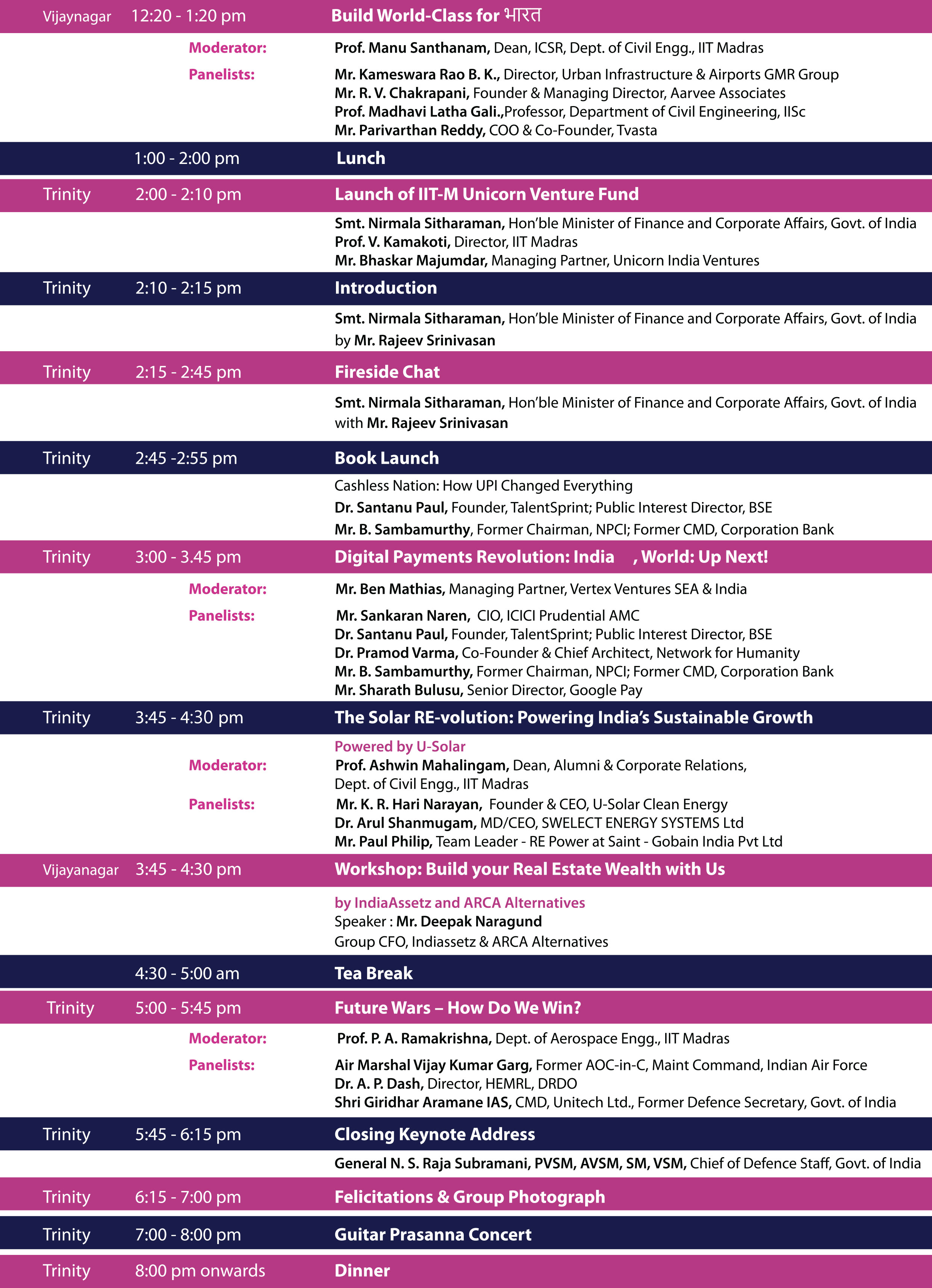 SANGAM 2026 AGENDA