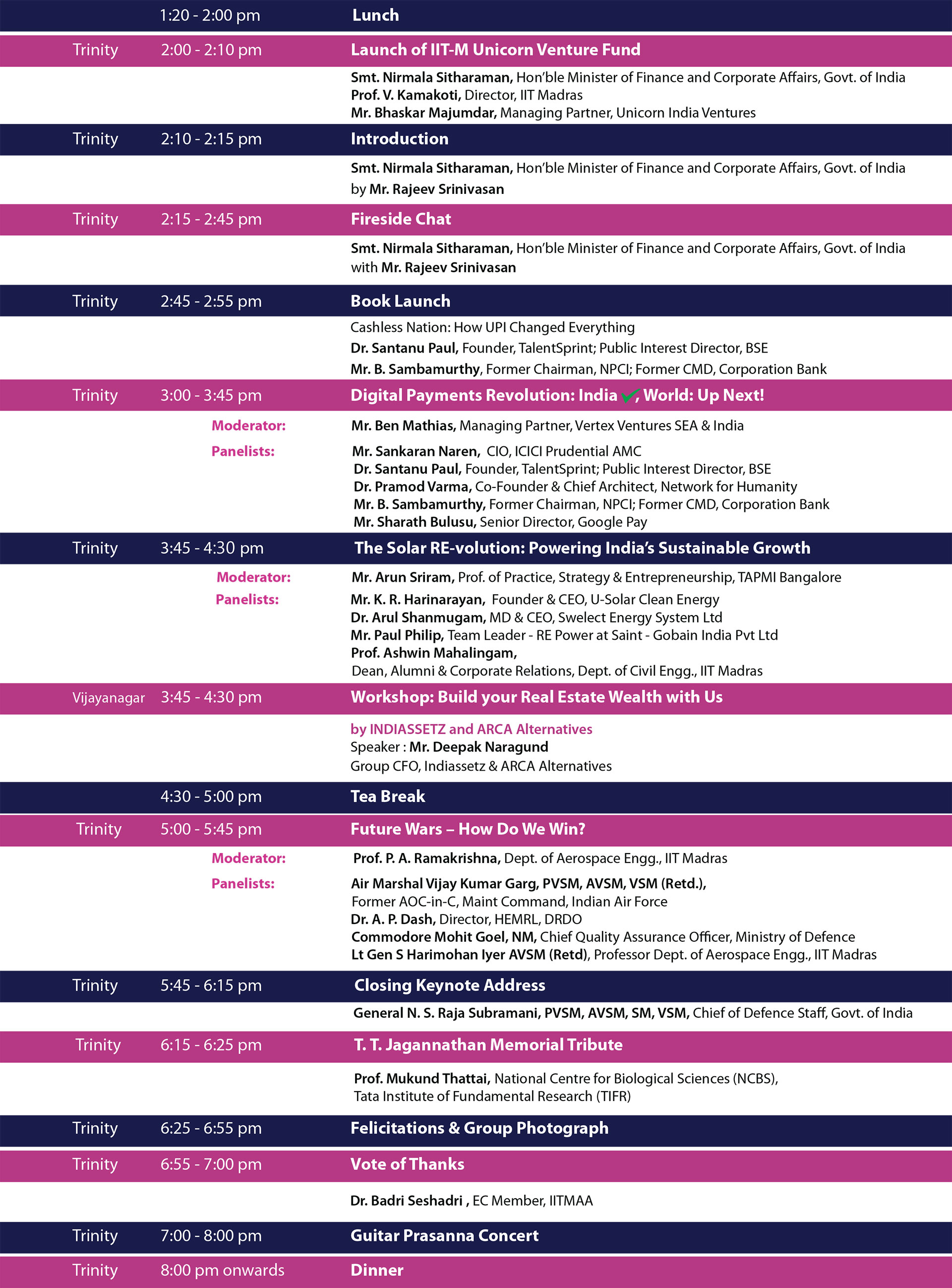 SANGAM 2026 AGENDA